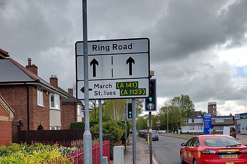 Signage for the Huntingdon Ring Road